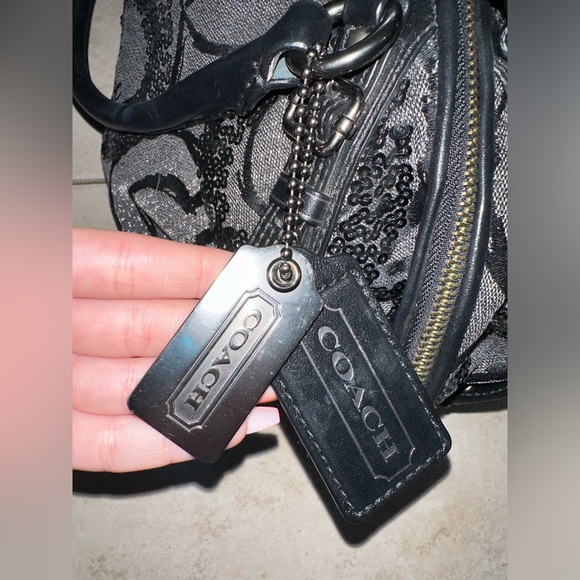 Coach Madison signature Op Art of Sophia Sequin Metallic - Picture 9 of 10